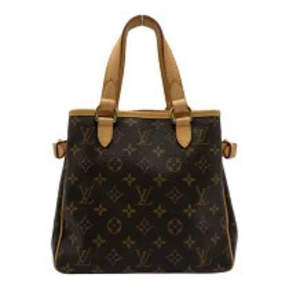 Louis Vuitton Batignolles Monogram Leather Top Handle Bag Brown